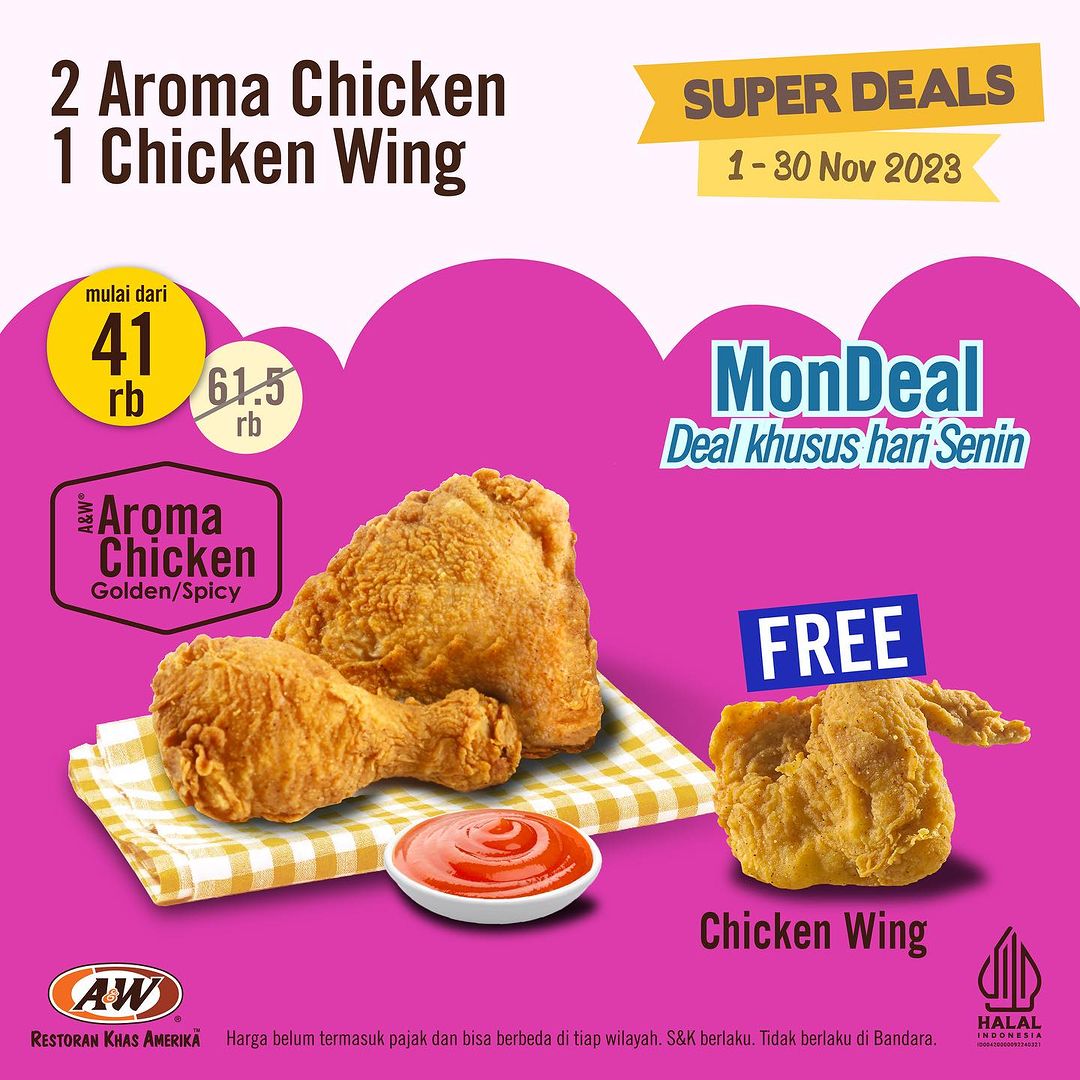 Promo A&W Super Deals November