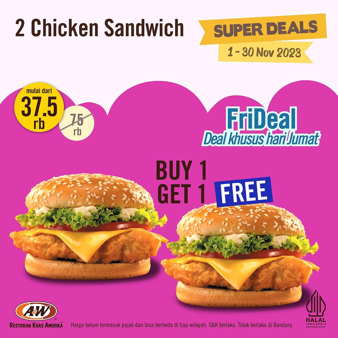 Promo A&W Super Deals November