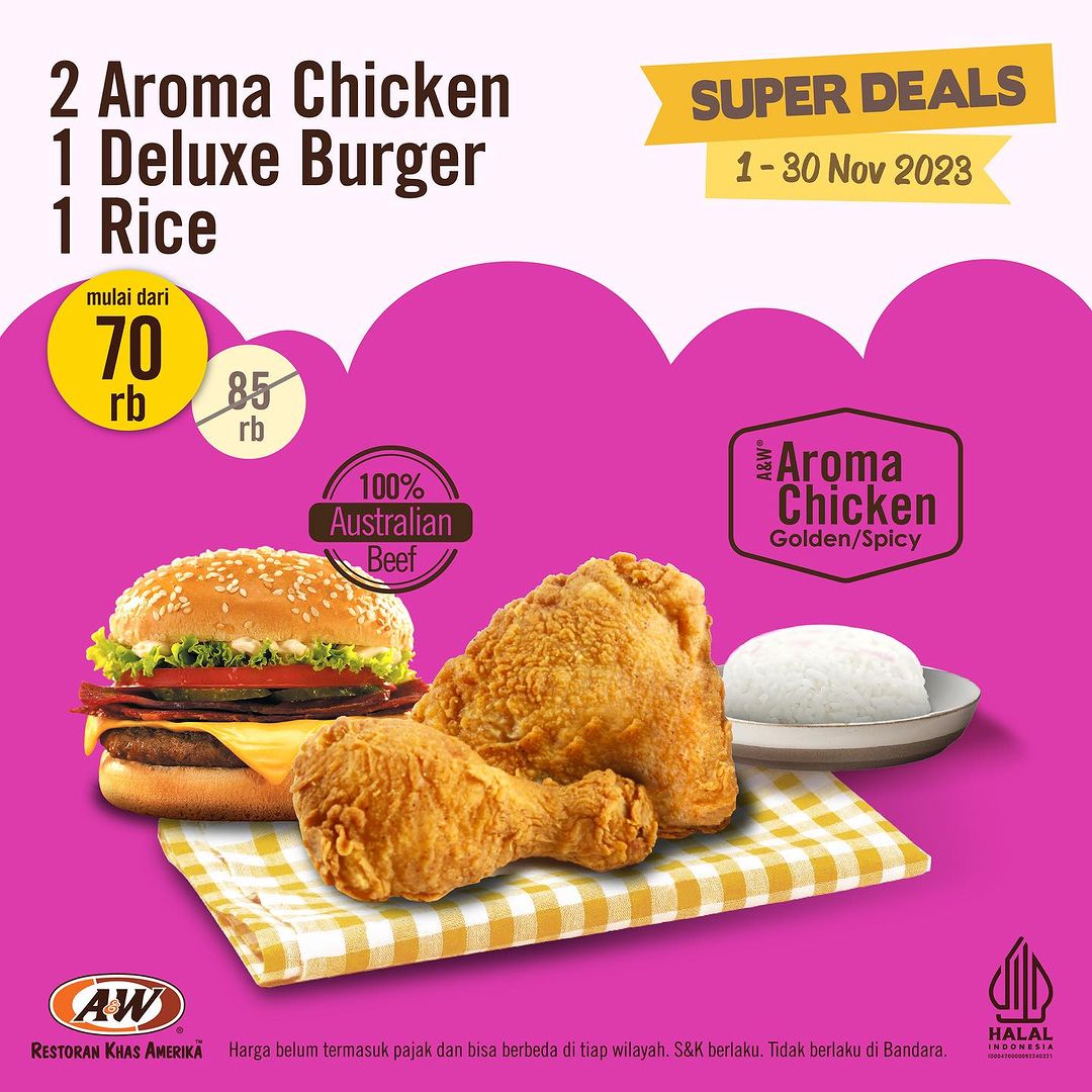 Promo A&W Super Deals November