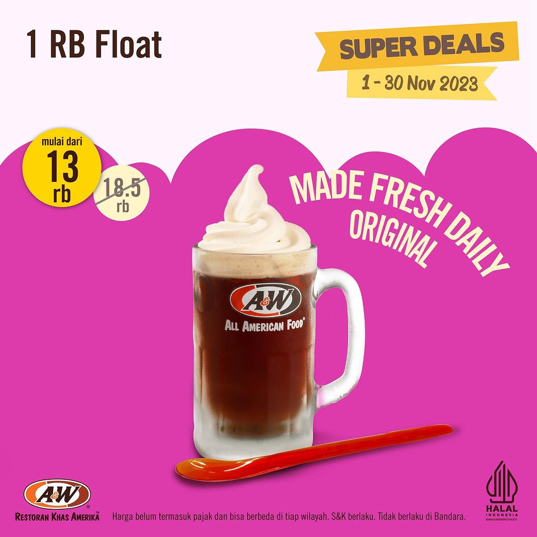 Promo A&W Super Deals November