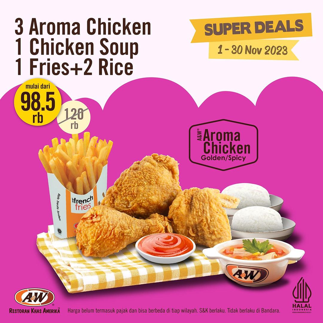 Promo A&W Super Deals November
