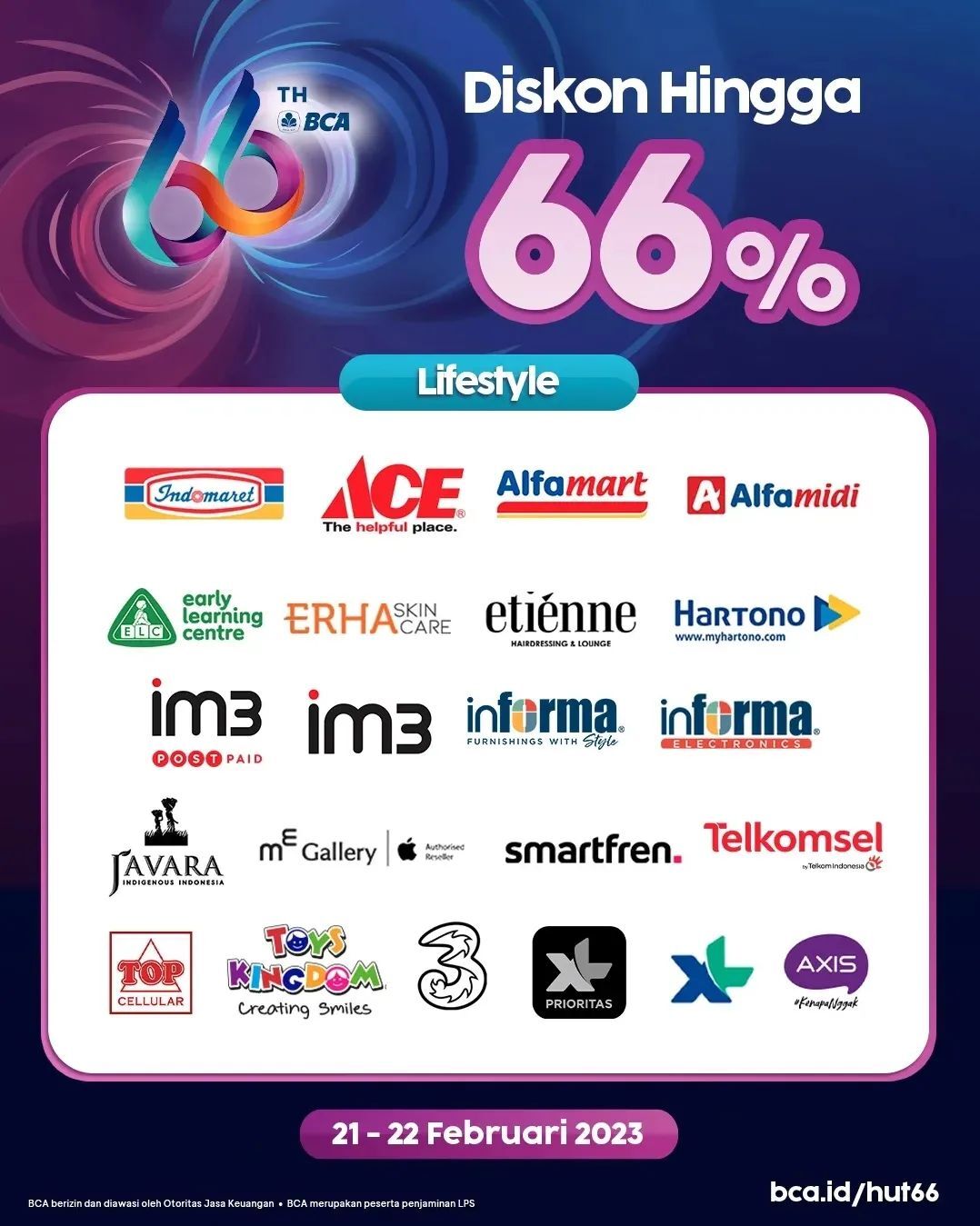 Promo BCA Anniversary Diskon Hingga 66%