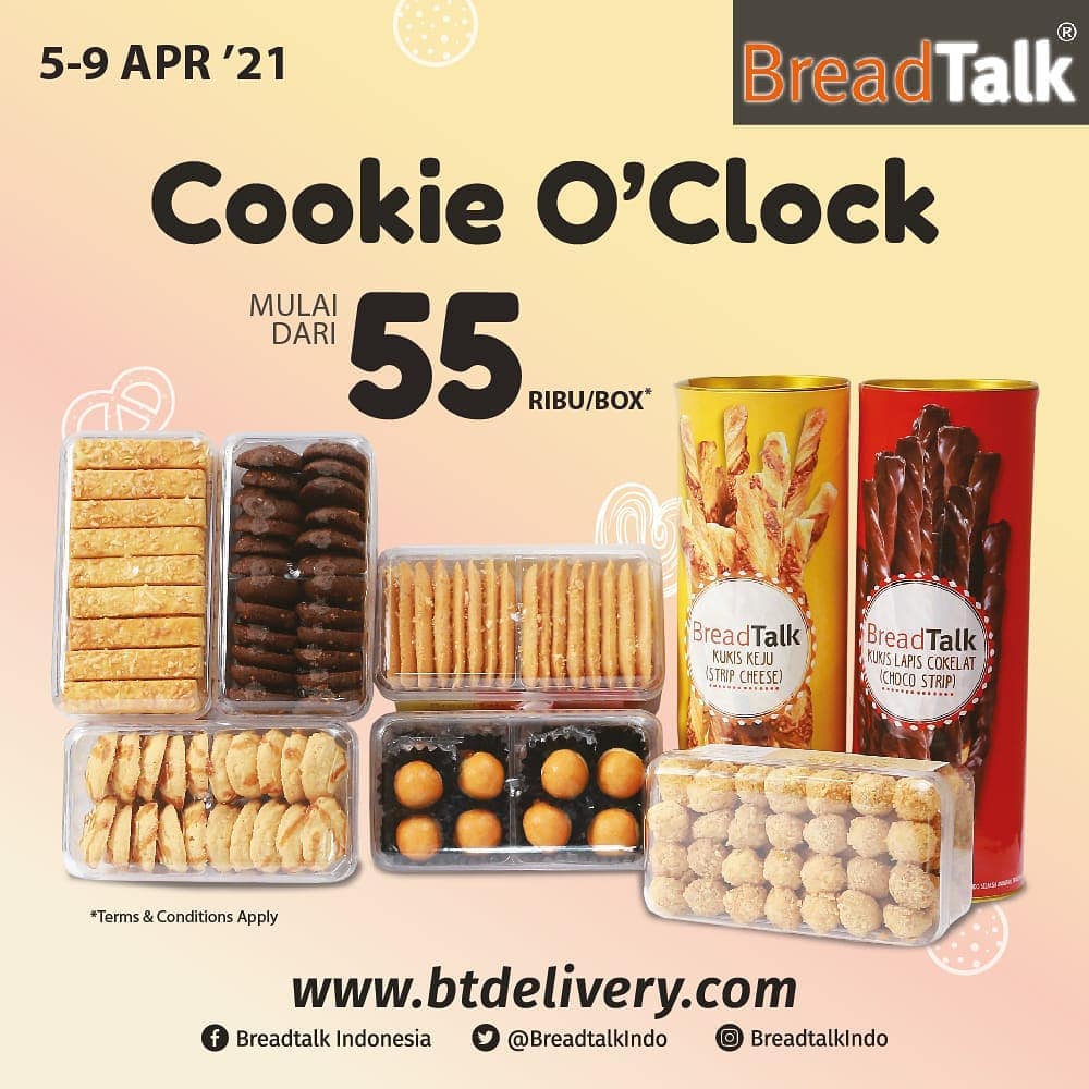 Promo BreadTalk Cookie O'Clock Harga Mulai Rp55.000
