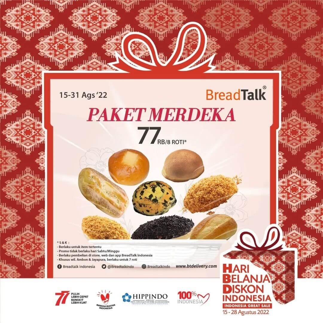 Promo BreadTalk Paket Merdeka Rp77.000