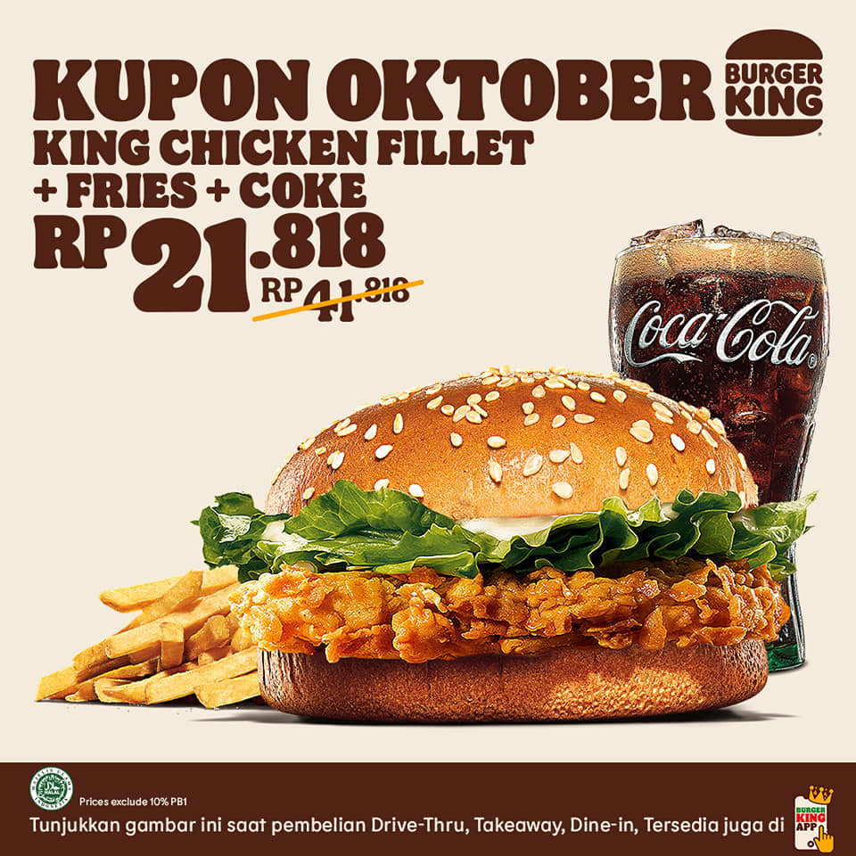 Promo Burger King Kupon Oktober Hemat Hingga 50%