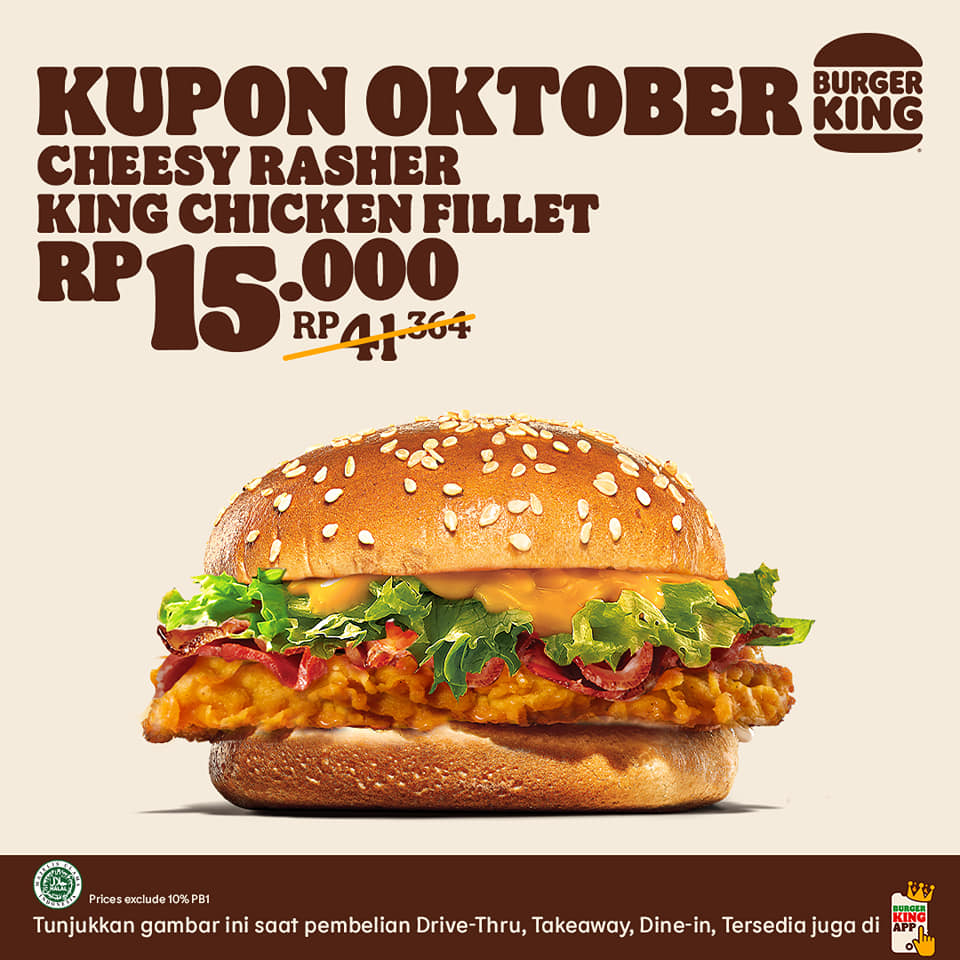 Promo Burger King Kupon Oktober Hemat Hingga 50%