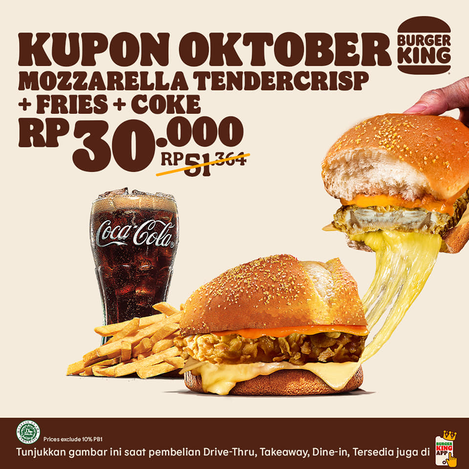 Promo Burger King Kupon Oktober Hemat Hingga 50%