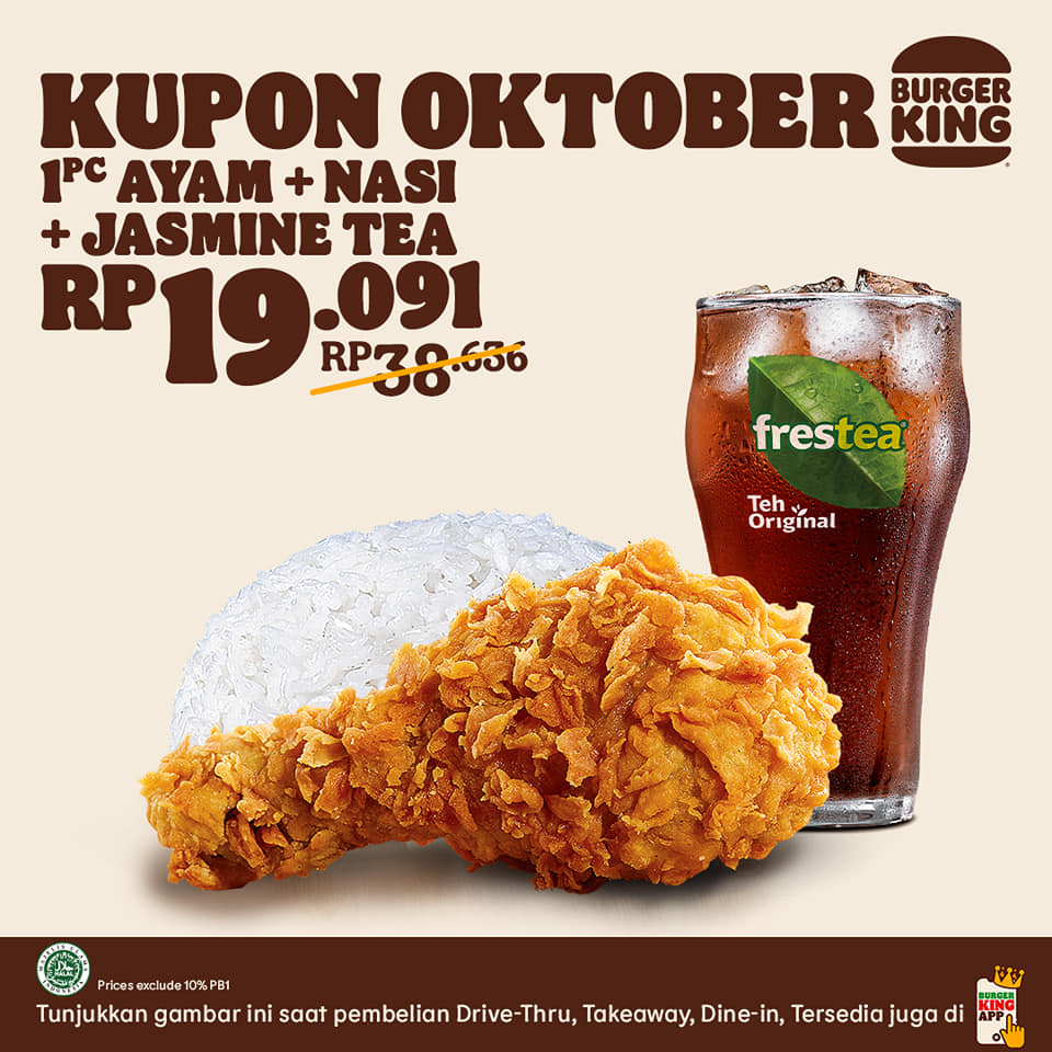 Promo Burger King Kupon Oktober Hemat Hingga 50%