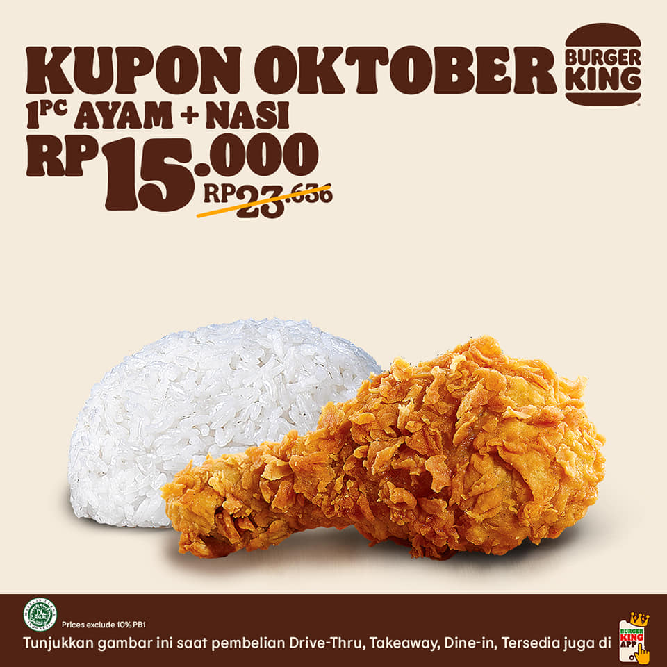 Promo Burger King Kupon Oktober Hemat Hingga 50%