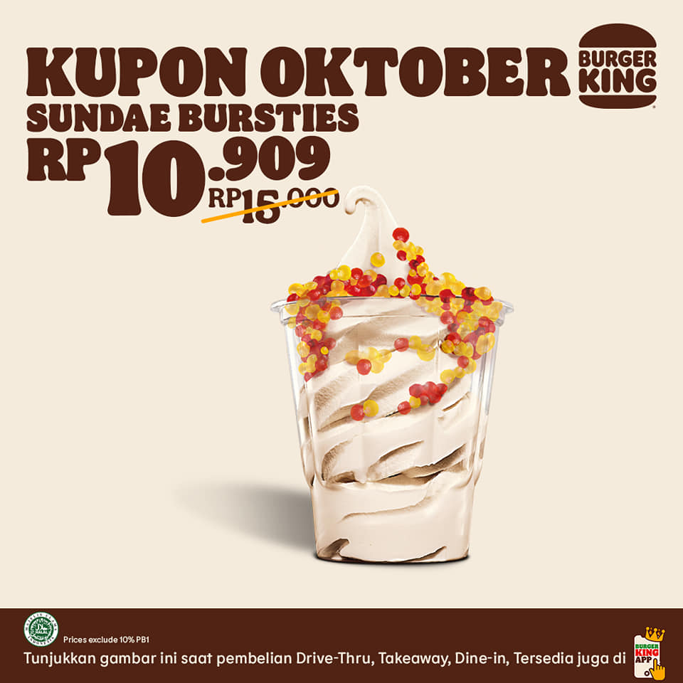 Promo Burger King Kupon Oktober Hemat Hingga 50%