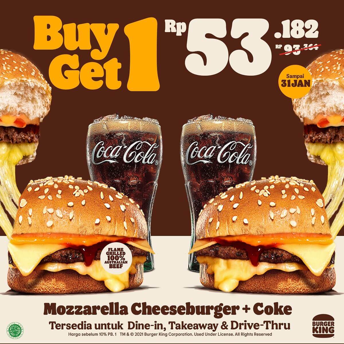 Promo Burger King Beli 1 Gratis 1