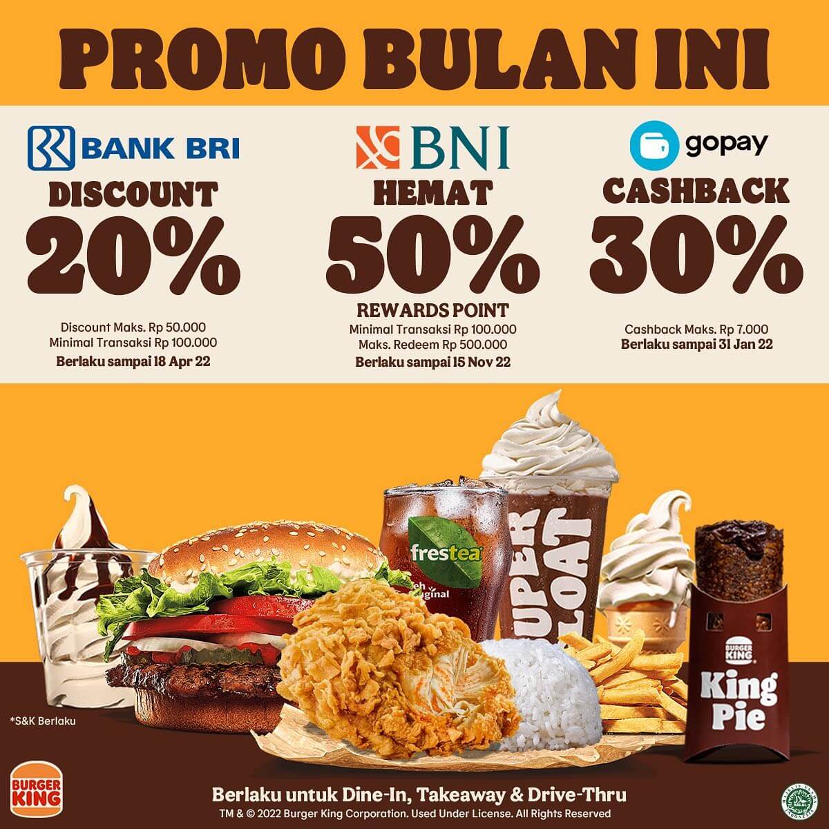 Promo Burger King Beli 1 Gratis 1