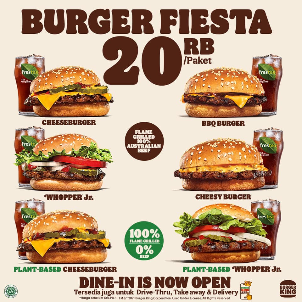 Promo Burger King Burger Fiesta Rp20.000