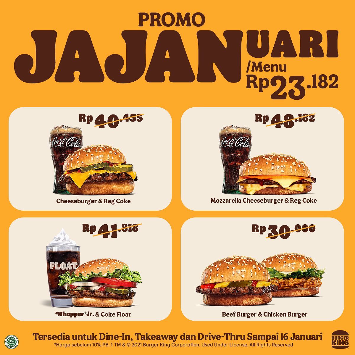 Promo Burger King Jajanuari Mulai Rp14.091