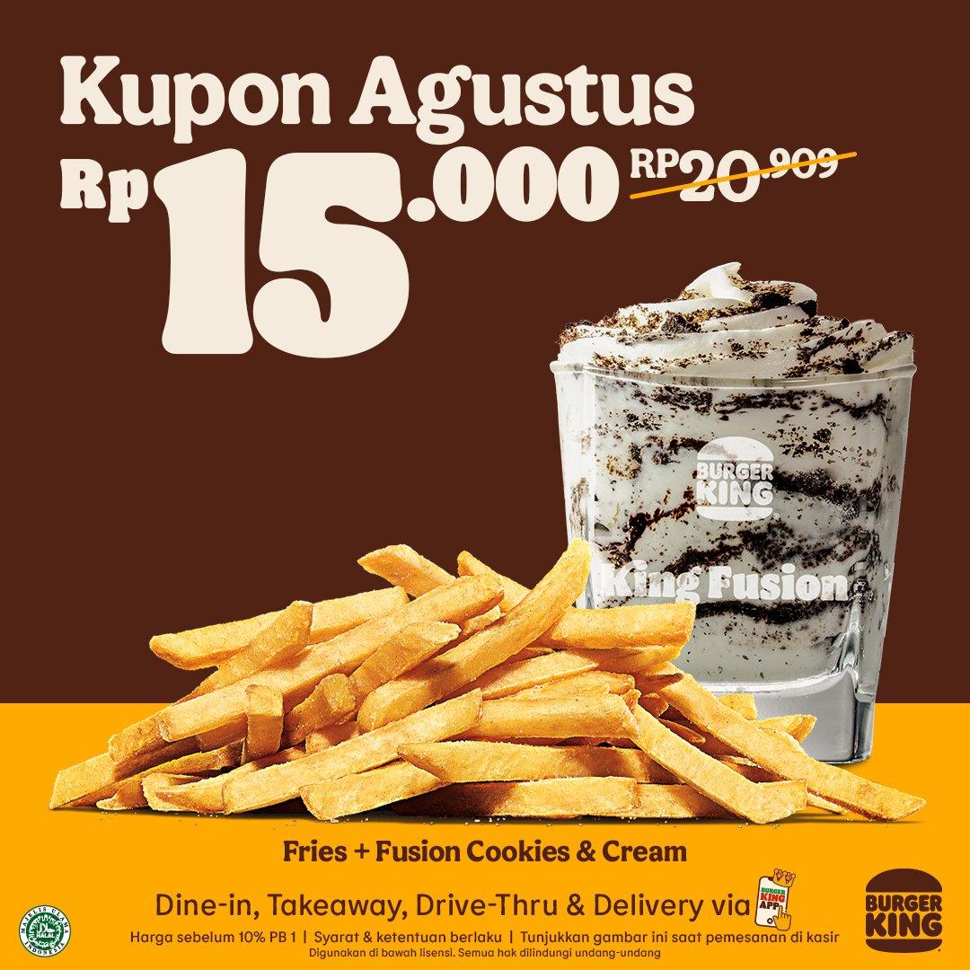 Promo Burger King Kupon Agustus