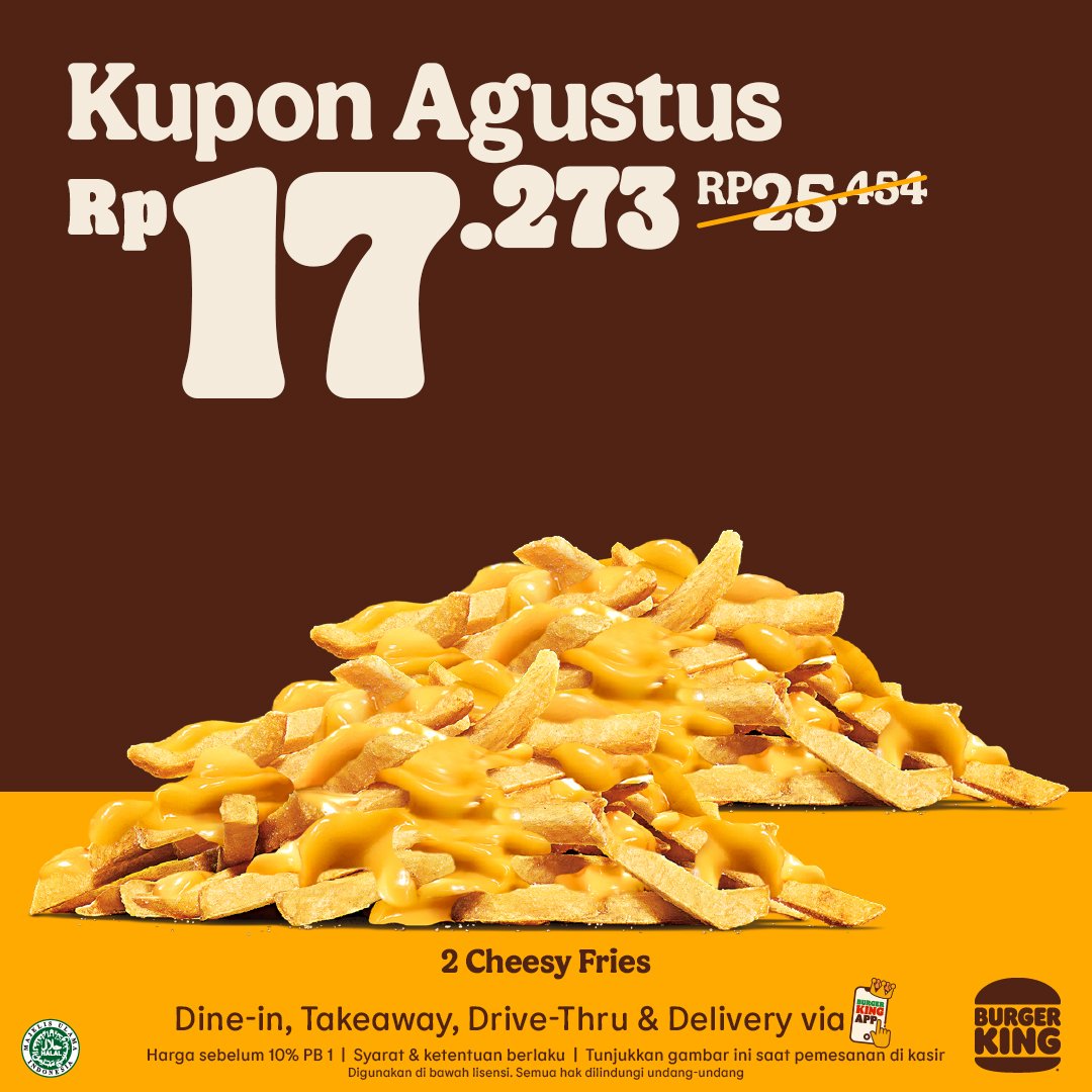Promo Burger King Kupon Agustus