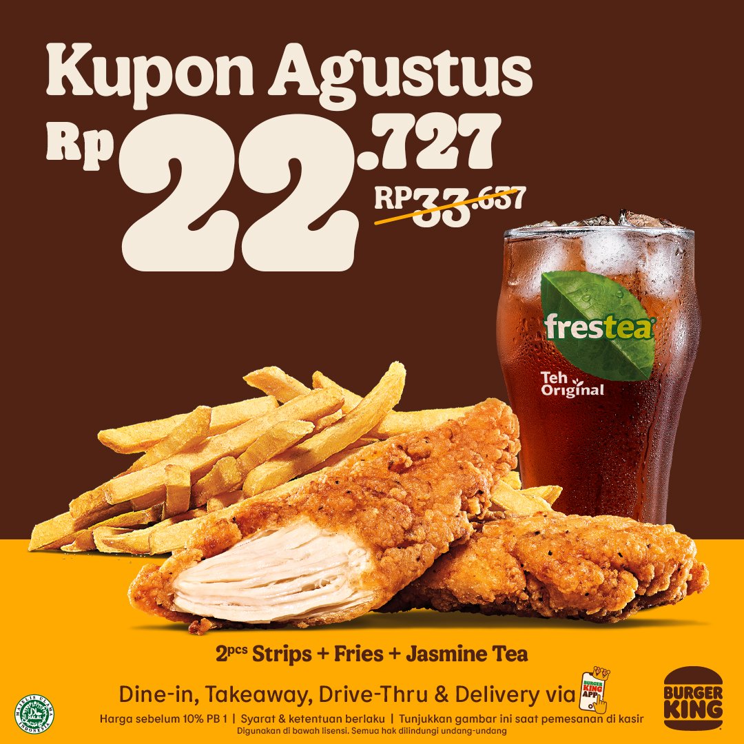 Promo Burger King Kupon Agustus