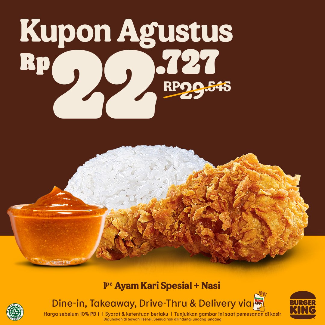 Promo Burger King Kupon Agustus