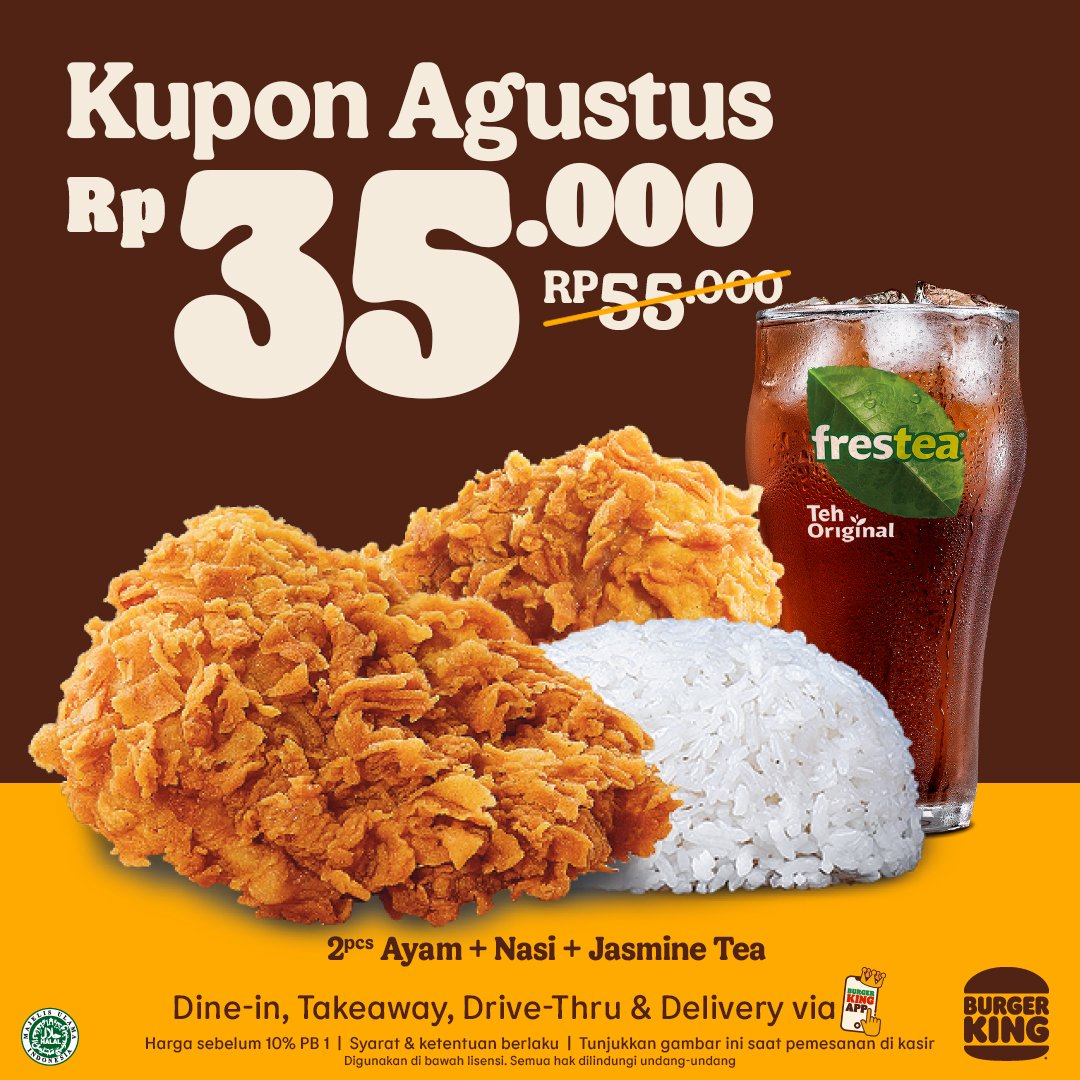 Promo Burger King Kupon Agustus