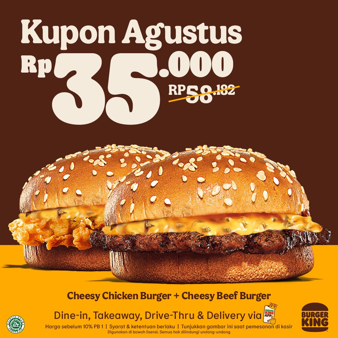 Promo Burger King Kupon Agustus