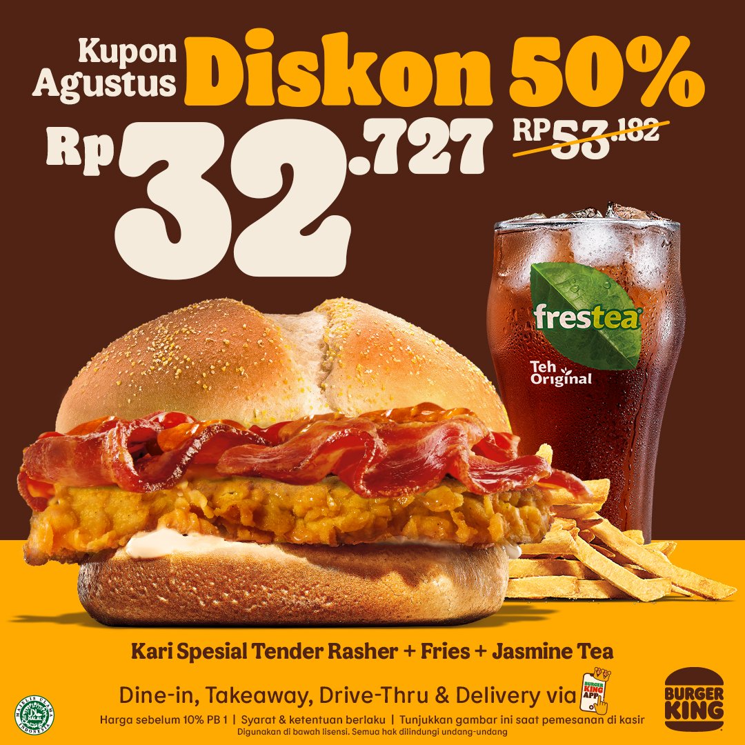 Promo Burger King Kupon Agustus