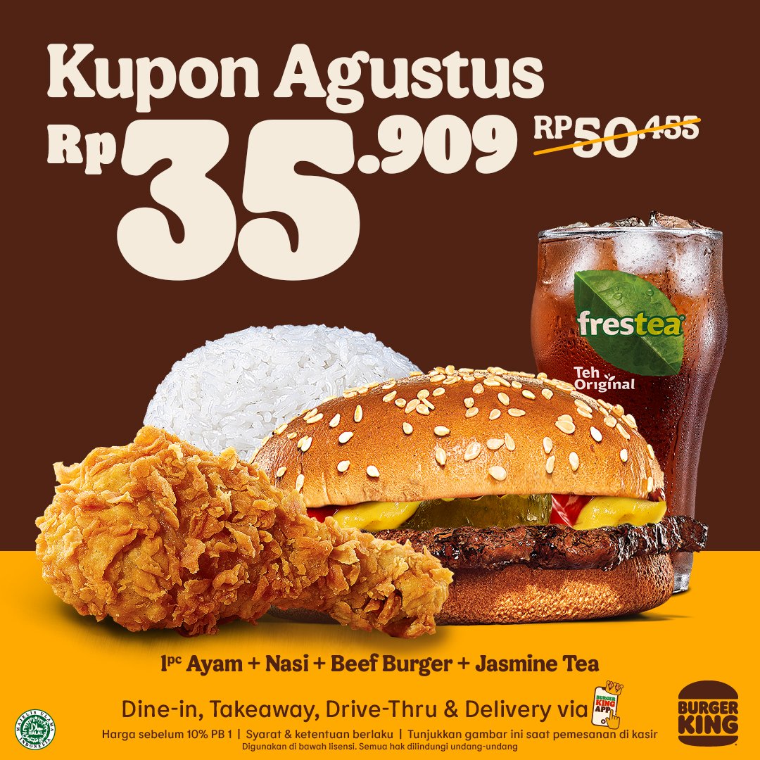 Promo Burger King Kupon Agustus