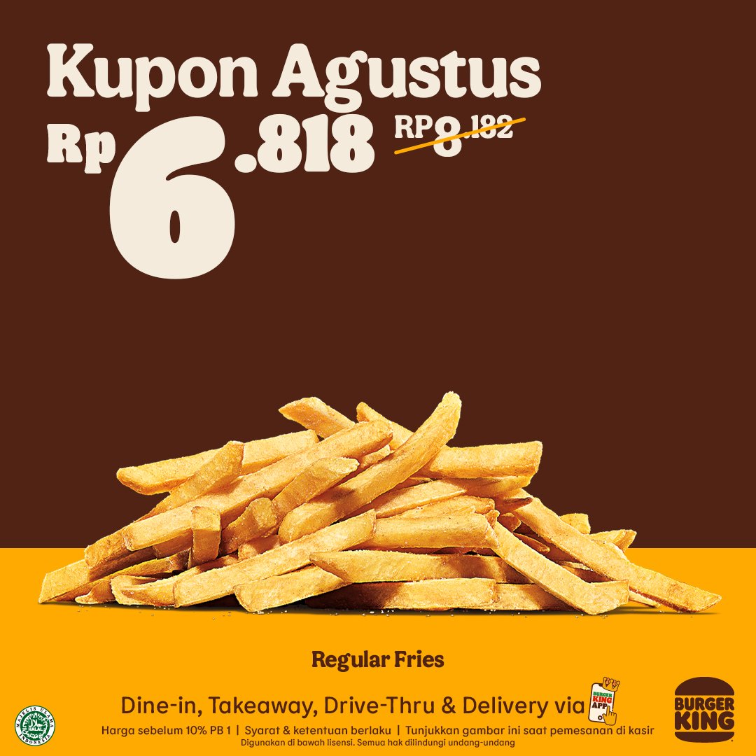 Promo Burger King Kupon Agustus