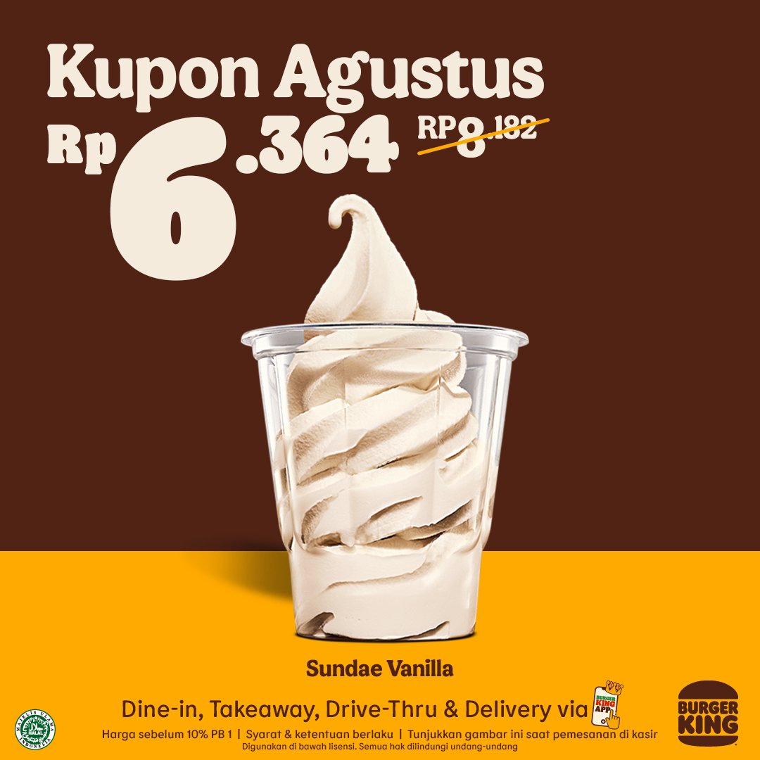 Promo Burger King Kupon Agustus