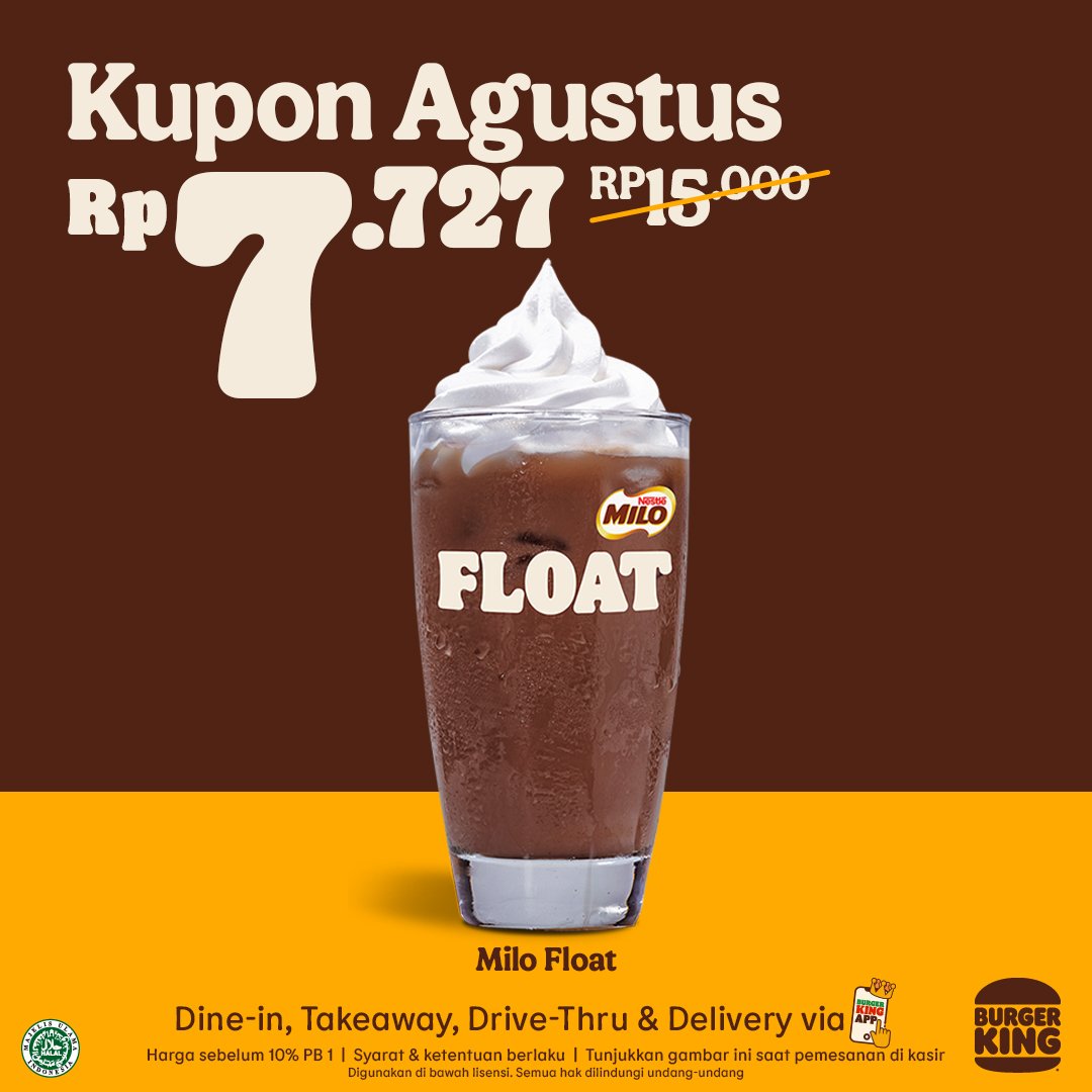 Promo Burger King Kupon Agustus