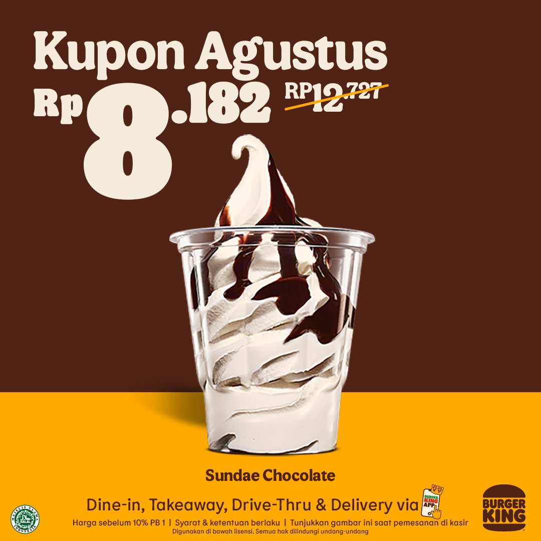 Promo Burger King Kupon Agustus