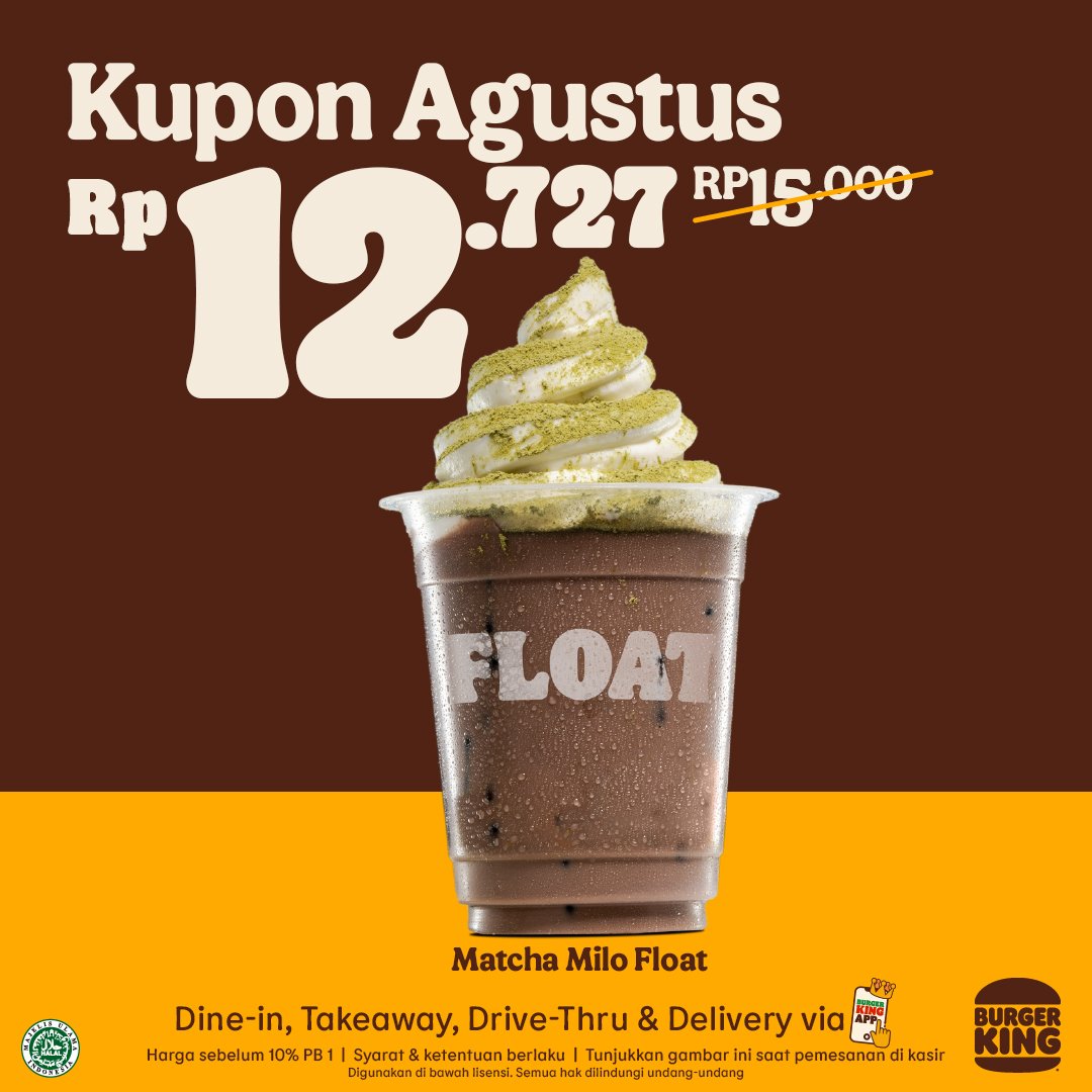 Promo Burger King Kupon Agustus