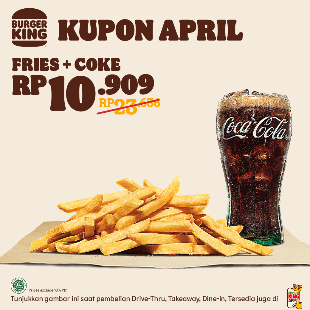 Promo Burger King Kupon April Hemat Hingga 50%