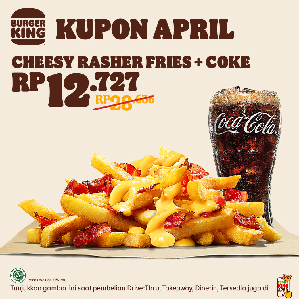 Promo Burger King Kupon April Hemat Hingga 50%