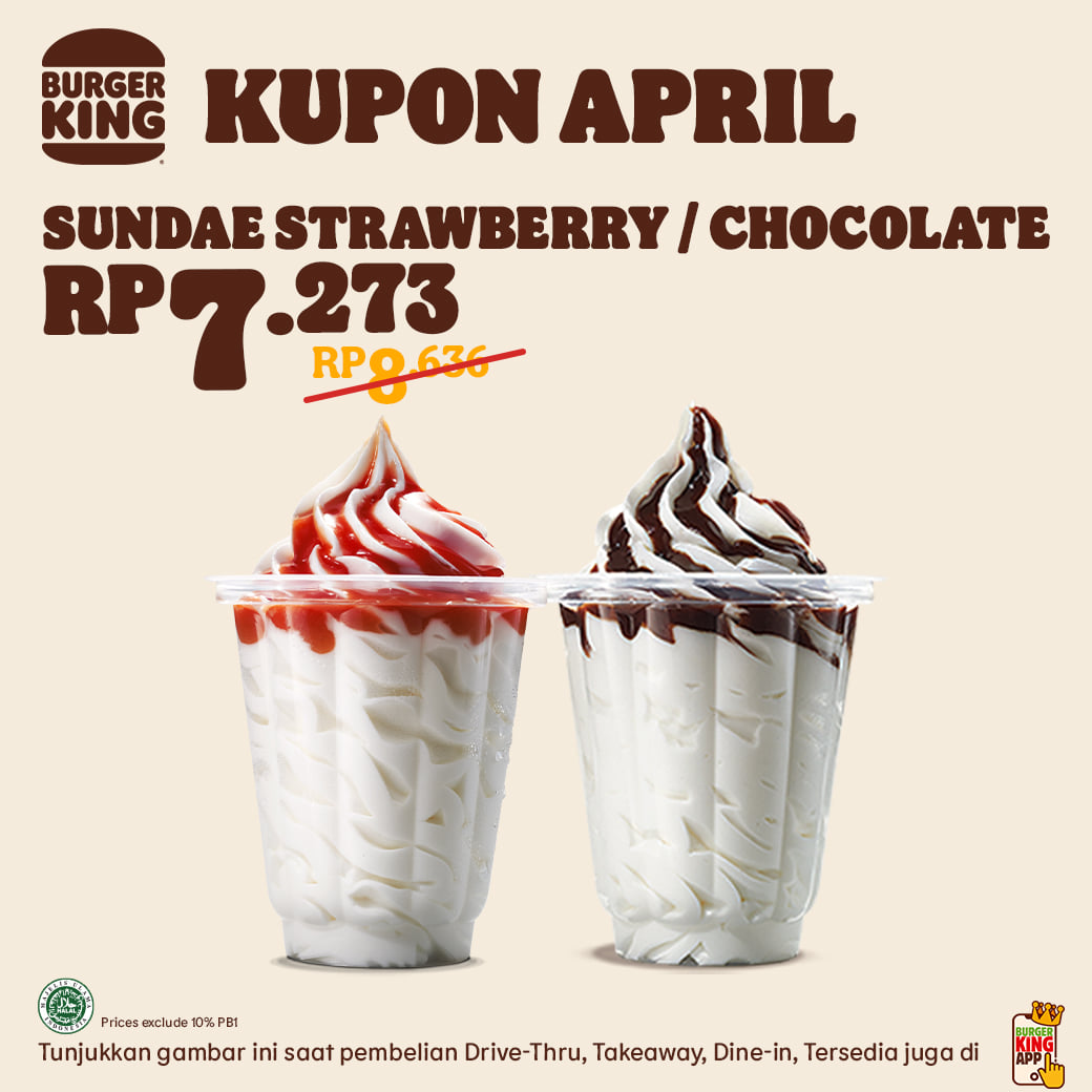 Promo Burger King Kupon April Hemat Hingga 50%