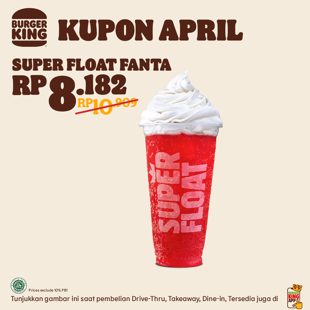 Promo Burger King Kupon April Hemat Hingga 50%