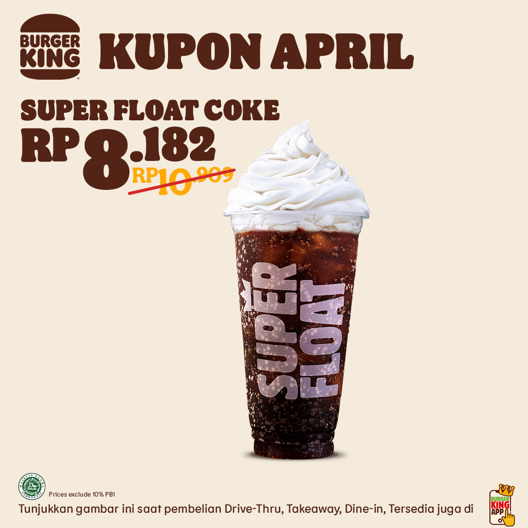 Promo Burger King Kupon April Hemat Hingga 50%