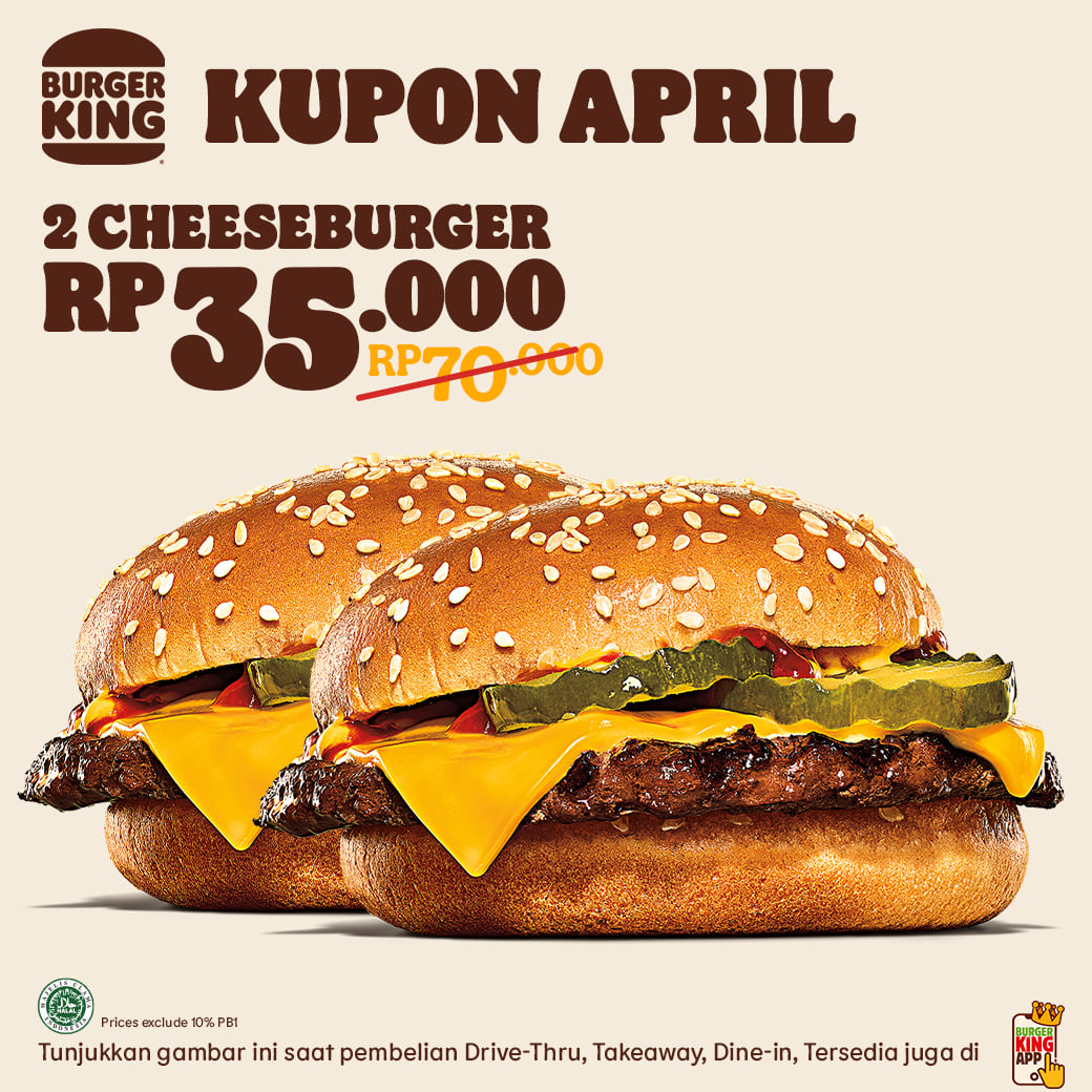 Promo Burger King Kupon April Hemat Hingga 50%