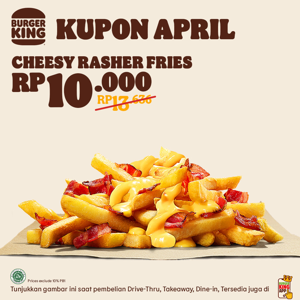 Promo Burger King Kupon April Hemat Hingga 50%