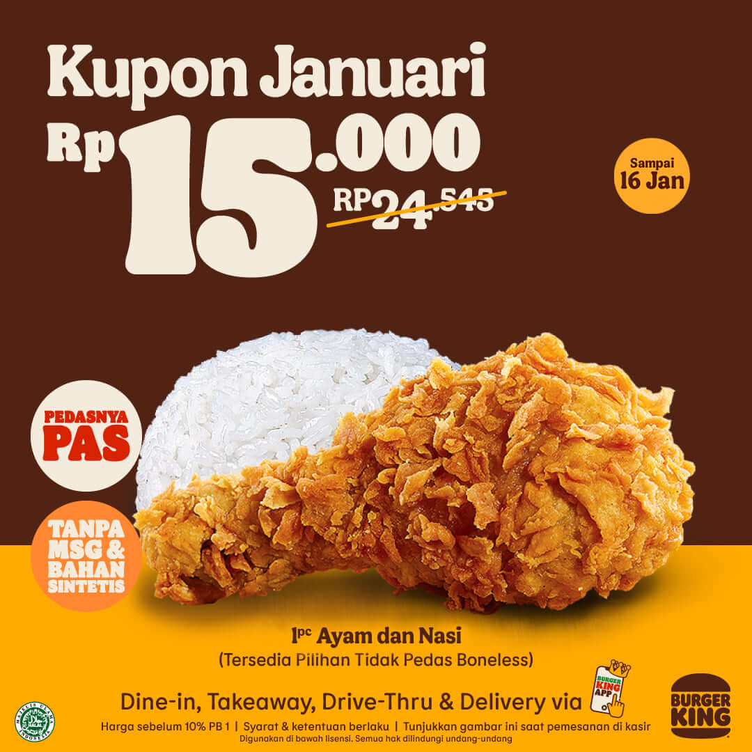 Promo Burger King Kupon Januari