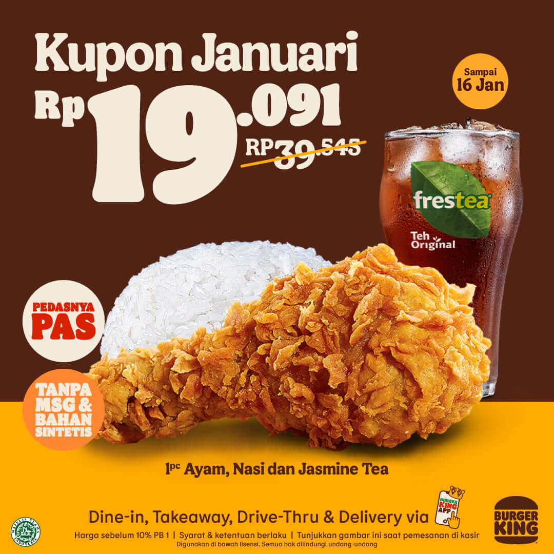 Promo Burger King Kupon Januari