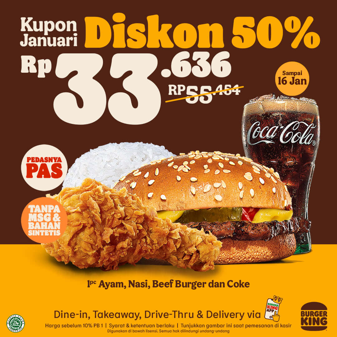 Promo Burger King Kupon Januari