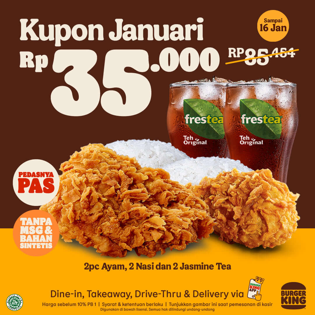 Promo Burger King Kupon Januari