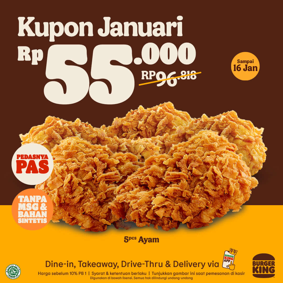 Promo Burger King Kupon Januari