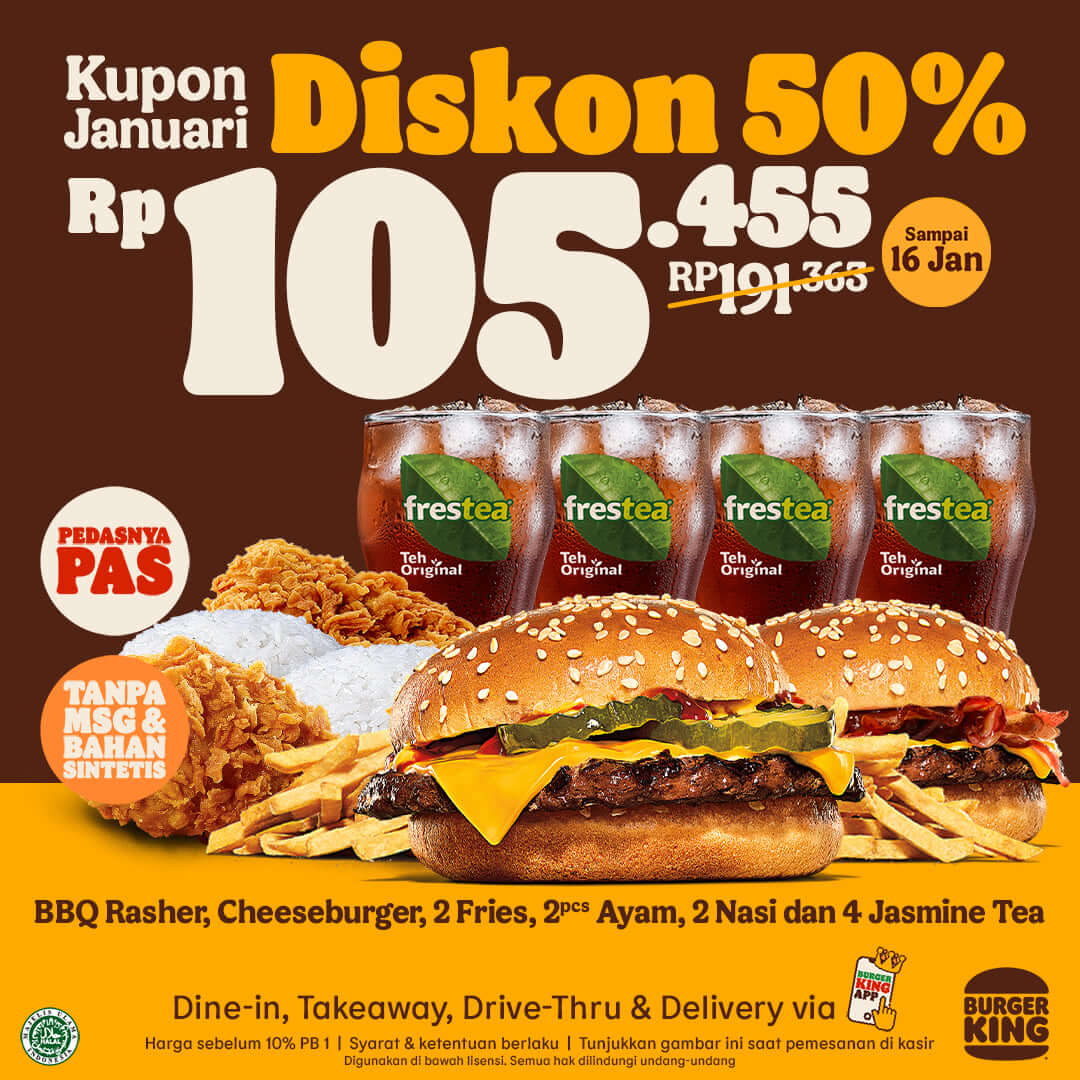 Promo Burger King Kupon Januari