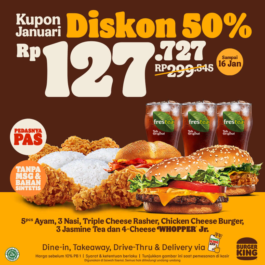 Promo Burger King Kupon Januari