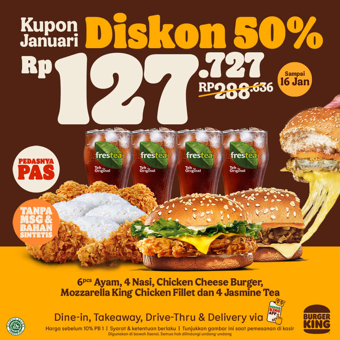 Promo Burger King Kupon Januari