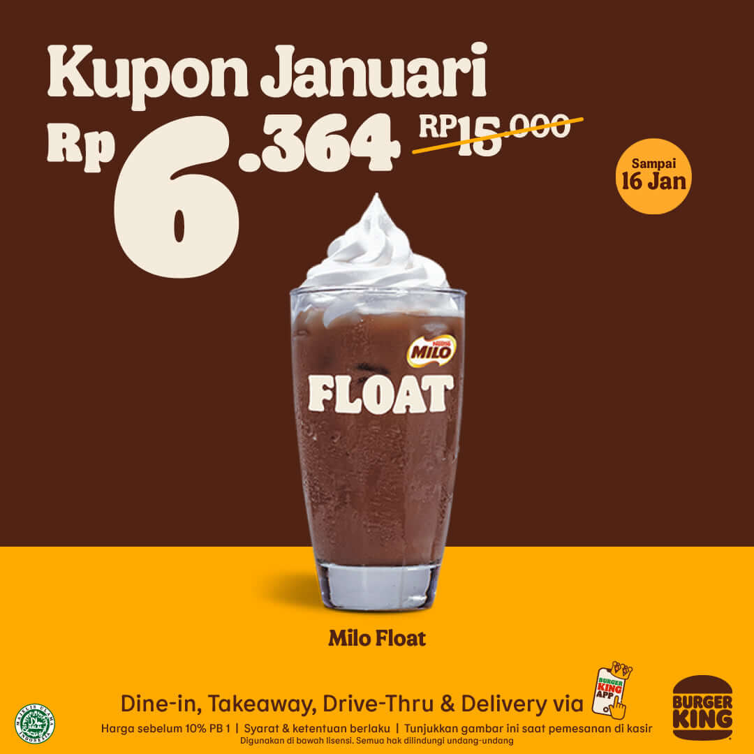 Promo Burger King Kupon Januari