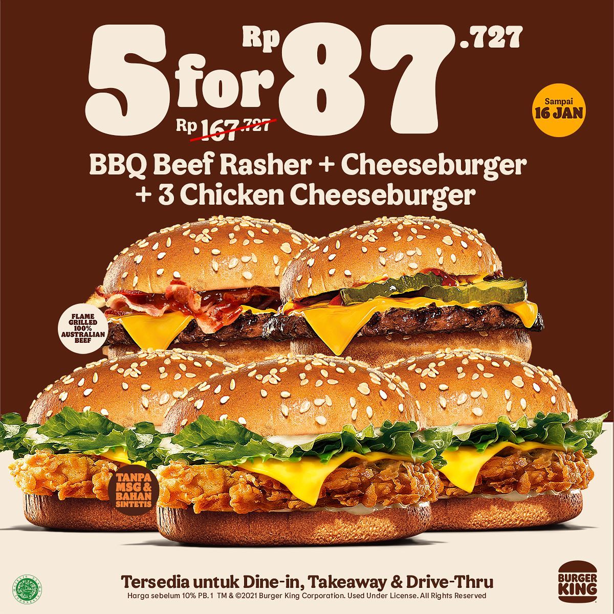 Promo Burger King Paket Spesial Mulai Rp77.273