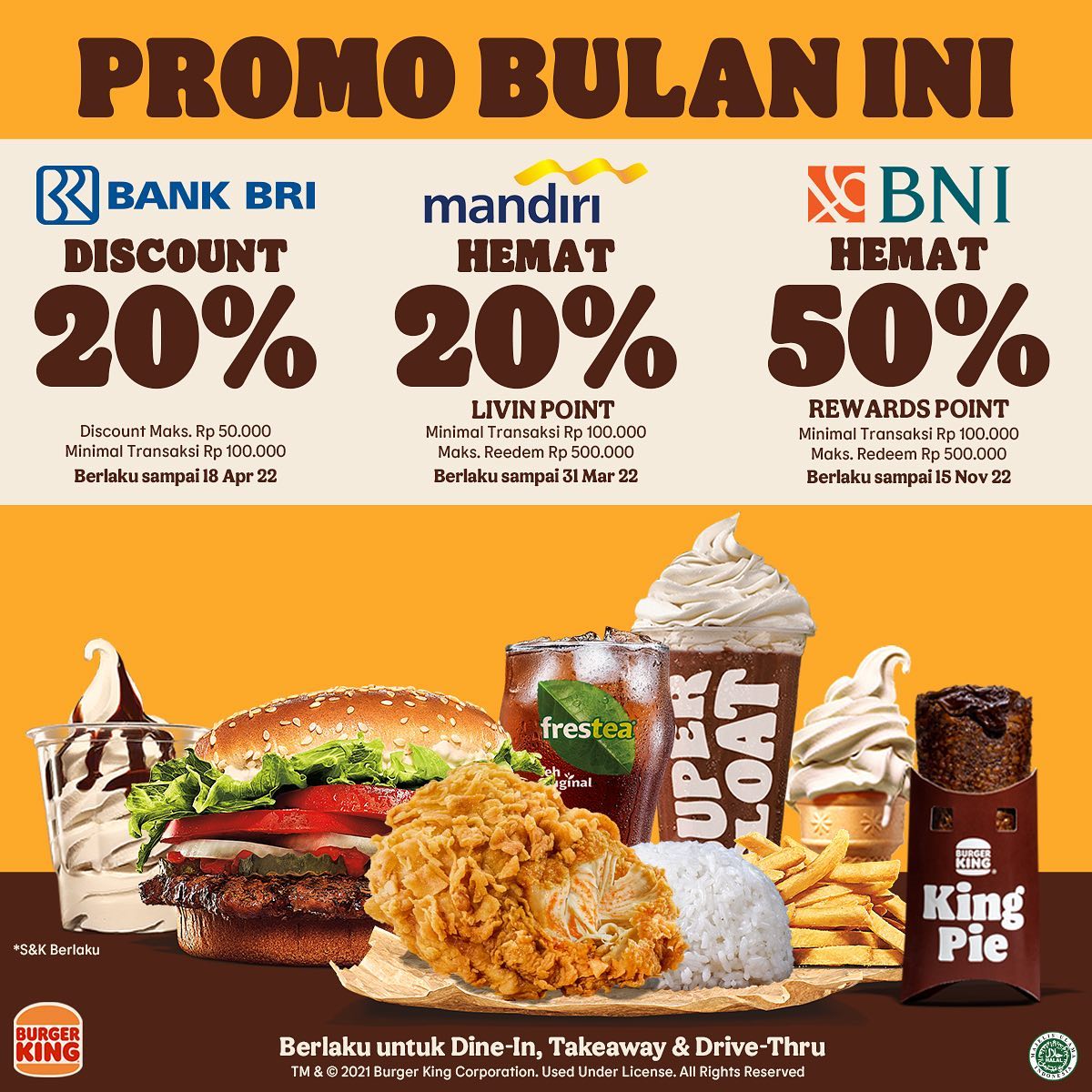 Promo Burger King Paket Spesial Mulai Rp77.273