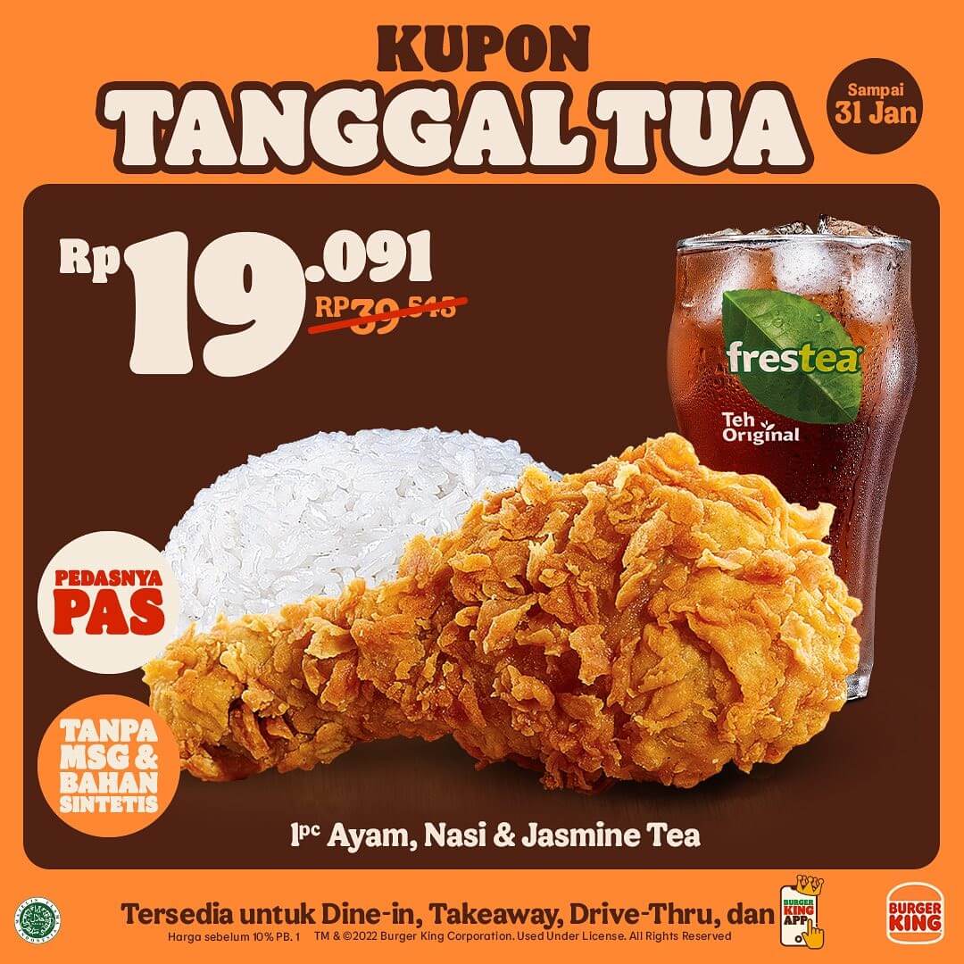 Promo Burger King Kupon Tanggal Tua